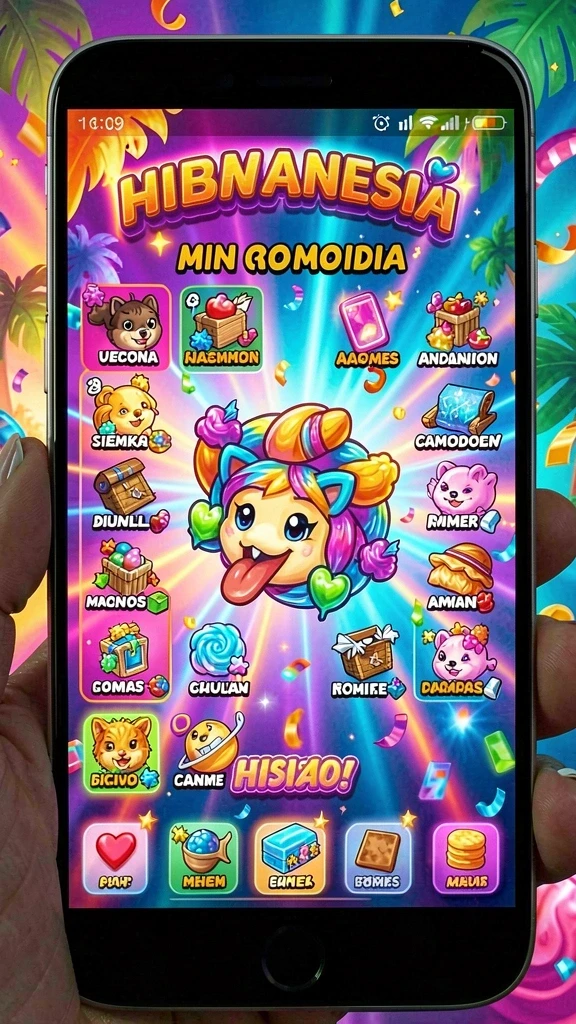 Tampilan mesin slot yang mengesankan dan penuh warna.