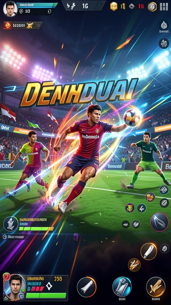 Grafik warna-warni yang menarik dan ceria.