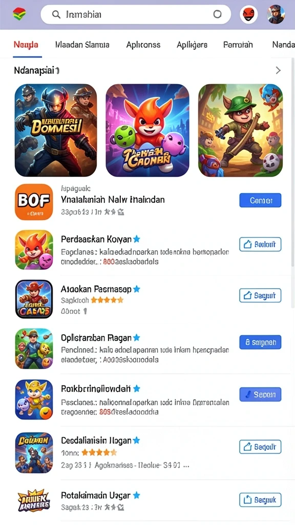 Tampilan menu utama aplikasi 988BET yang user-friendly.