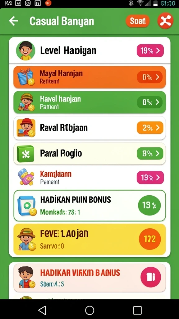 Ilustrasi grafis menawan yang memikat pemain.
