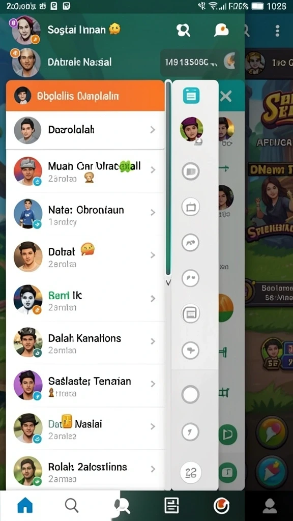 Komunitas aktif dengan banyak interaksi sosial.