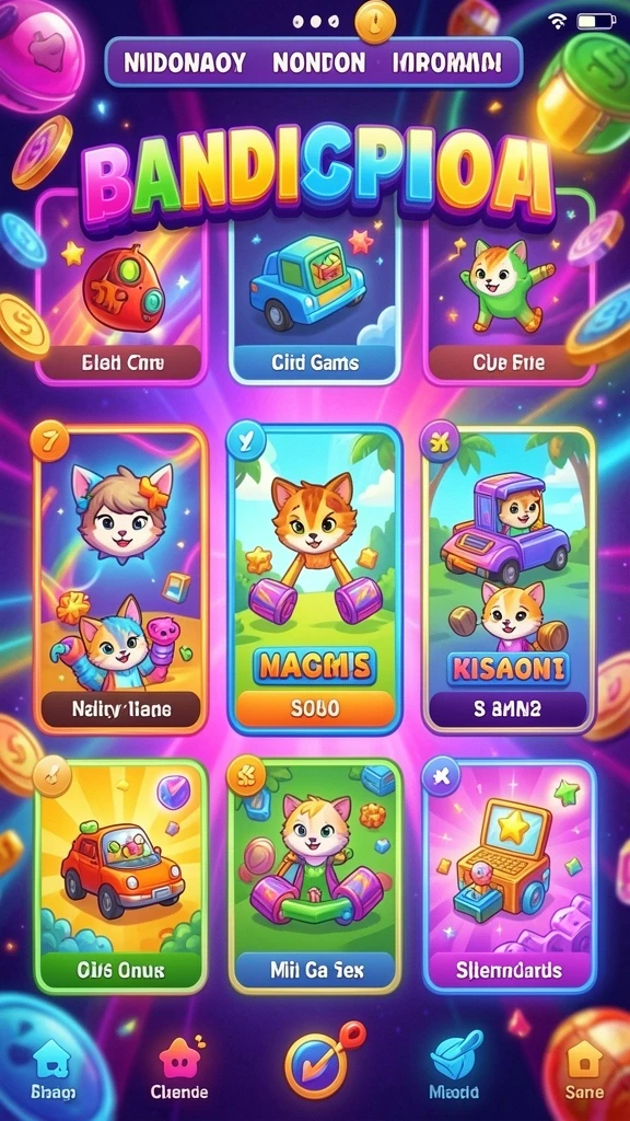 Tampilan level yang penuh warna dan detail yang menarik.
