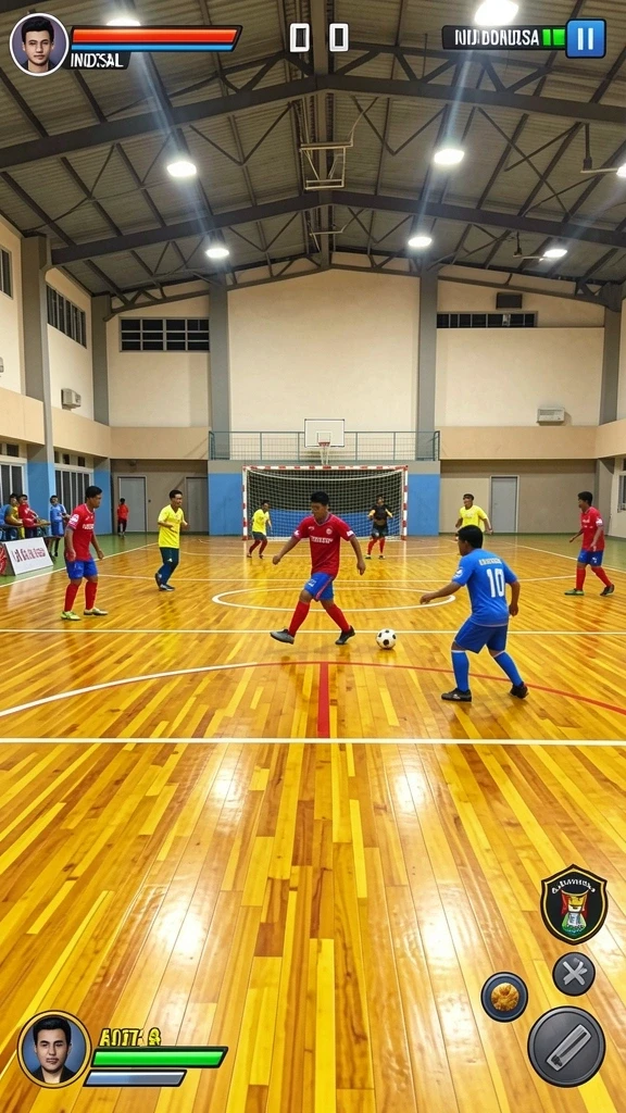 Tampilkan karakter utama dalam aksi bertarung.