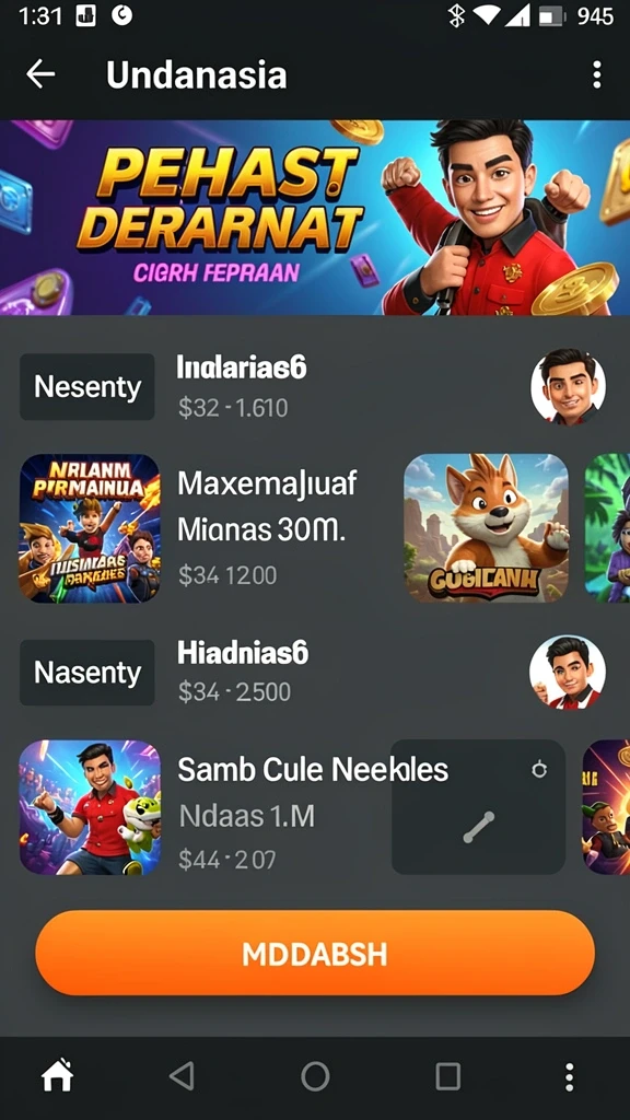 Tampilan antarmuka yang modern dan menarik.