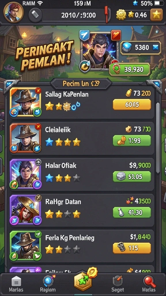 Karakter yang dapat disesuaikan untuk pengalaman bermain yang lebih personal.