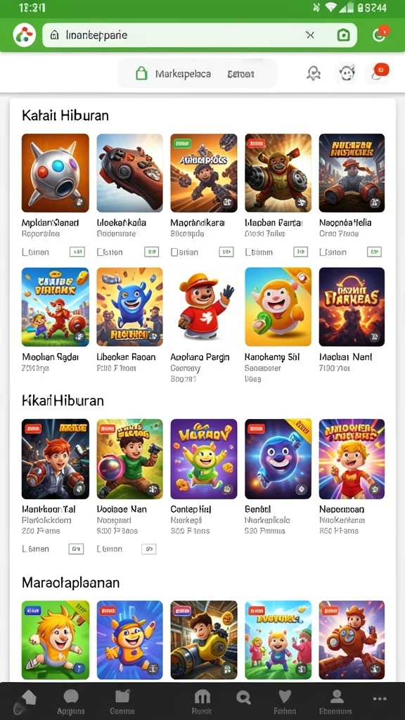 Tampilan menu utama RAJAPOLA yang menarik.