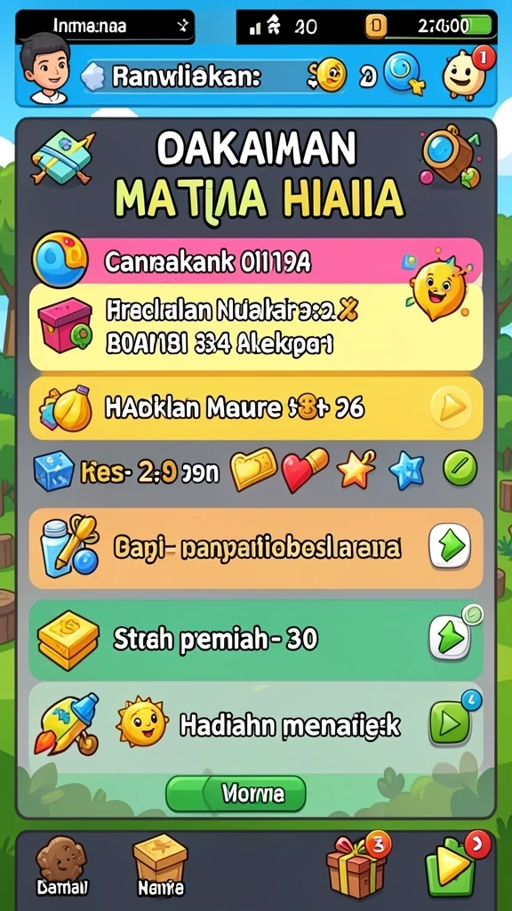 Hadiah menarik untuk para pemain yang menyelesaikan misi.