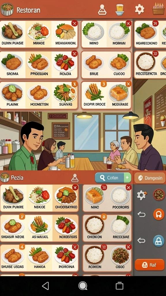 Karakter yang dapat dikustomisasi dengan berbagai pilihan menarik.